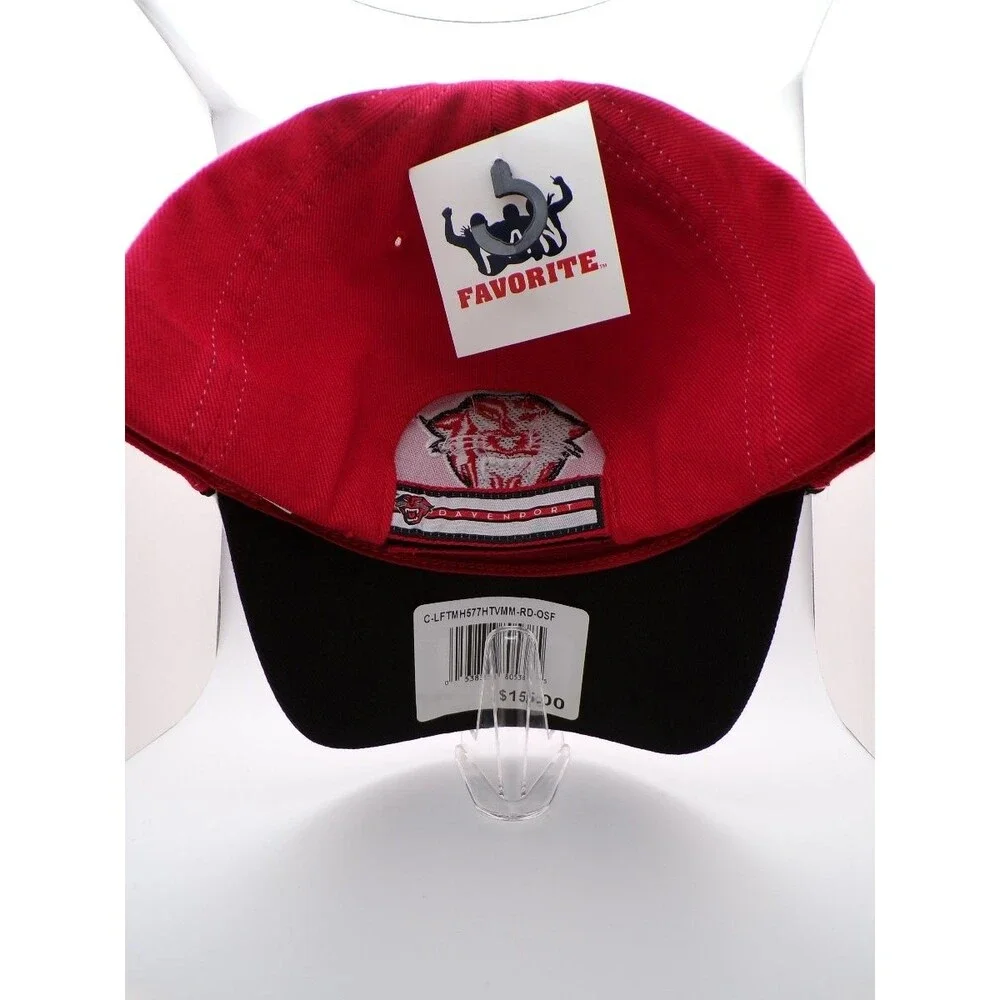 Men's FAVORITE Davenport Panthers Fan Favorite Baseball Cap Red White